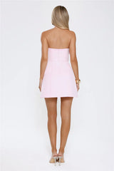Wild Rose Affair Strapless Mini Dress Pink